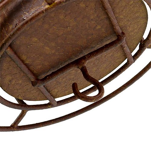 Floristik24 Alimentador de pássaros para pendurar vermelho, grelha Ø16cm A40cm