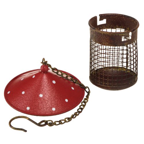 Itens Estação de alimentação para pássaros voam agaric metal para pendurar 14 cm 2 unidades