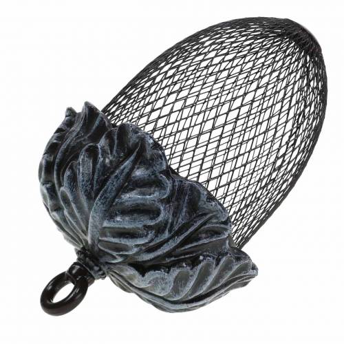 Floristik24 Comedouro bolota para pendurar metal Ø13cm A20,5cm
