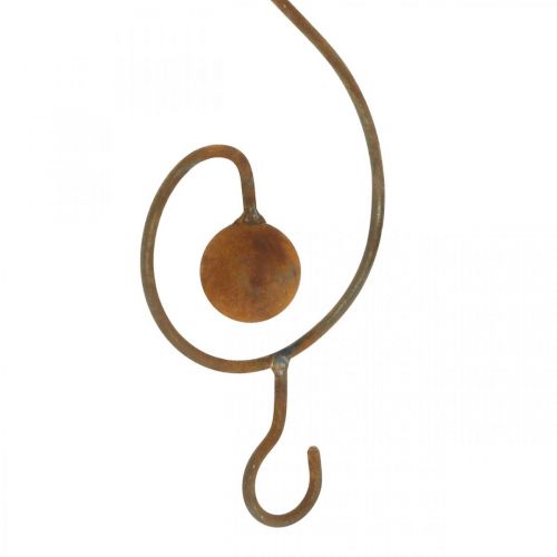 Floristik24 Pássaro decorativo feito de metal, cabide de comida, decoração de jardim em aço inoxidável L38cm