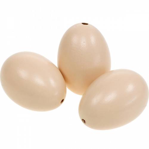 Floristik24 Ovos de Ganso Creme Ovos Soprados Decoração de Páscoa 12 un