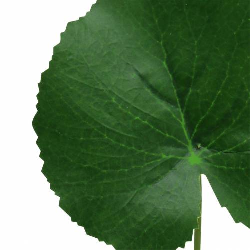Floristik24 Folha de bronze Galax artificial verde Ø9cm Alt.30cm 12pcs