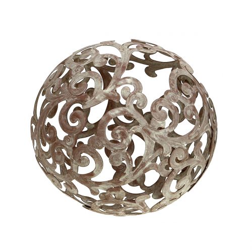 Floristik24 Decoração de jardim, grelha bola de metal Ø14cm