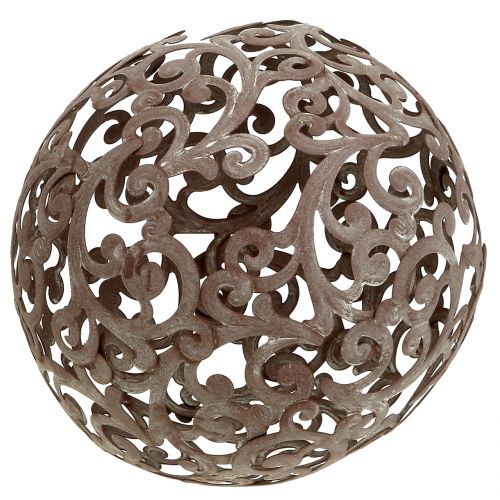 Floristik24 Decoração de jardim, grelha bola de metal Ø18,5cm