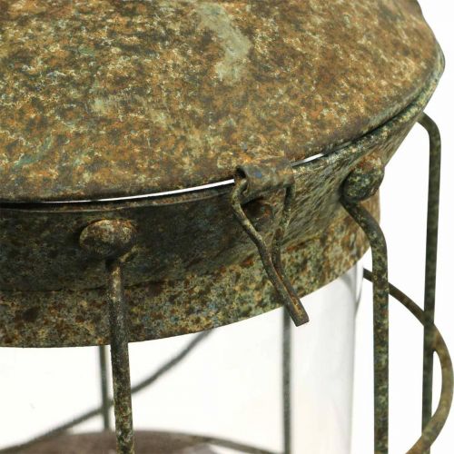 Floristik24 Grelha de decoração de jardim, lanterna de jardim, lanterna de metal Ø17cm H33cm