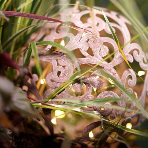 Floristik24 Decoração de jardim, grelha bola de metal Ø14cm