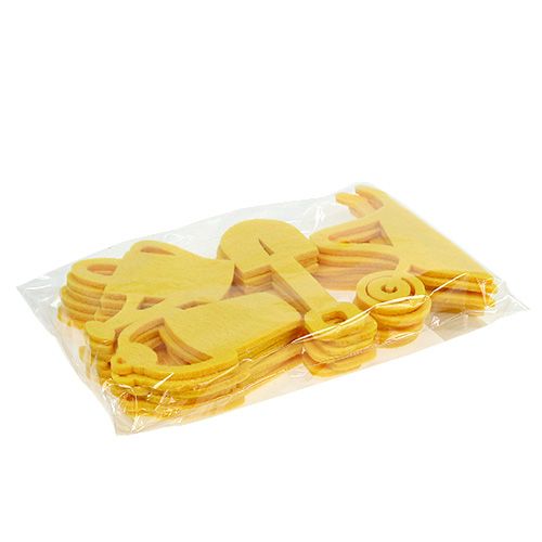 Itens Ferramentas de jardim em feltro amarelo 24 peças