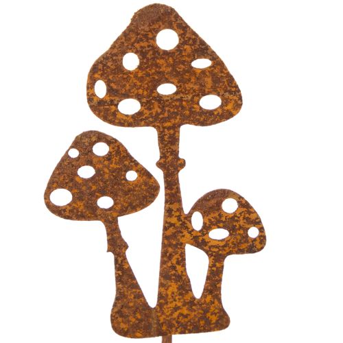 Estaca de jardim em aço corten, estaca decorativa para planta Amanita muscaria, 10 cm, 6 peças | Floristik24.pt