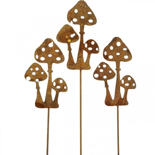 Itens Plugue decorativo para jardim pátina fly agaric 10cm 6 peças