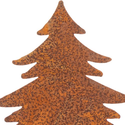 Estaca de jardim em aço corten, com desenho de veado, estrela e pinheiro, 10/15 cm de altura, conjunto com 3 peças. | Floristik24.pt