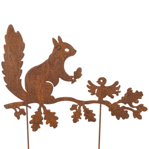 Esquilo decorativo de jardim em galho, metal com acabamento envelhecido, 42 cm de altura, conjunto de 3 peças. comprar | Floristik24.pt