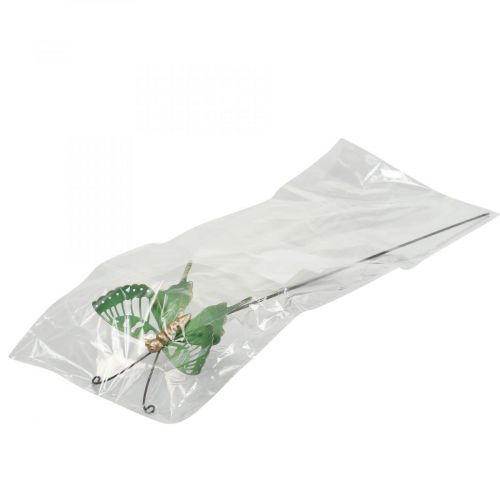 Floristik24 Estaca de Jardim Metal Borboleta Ouro Verde 12x10/46cm
