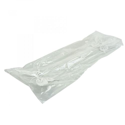 Floristik24 Estacas de jardim borboleta de metal branco 14×12,5/52cm 2uds