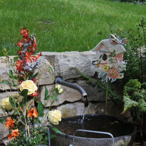 Itens Estacas de jardim pássaros de metal, estacas de plantas decoração de casa de pássaros 76,5 cm