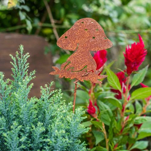 Floristik24 Estaca de jardim cogumelo ferrugem mosca agaric decoração de outono jardim 47cm