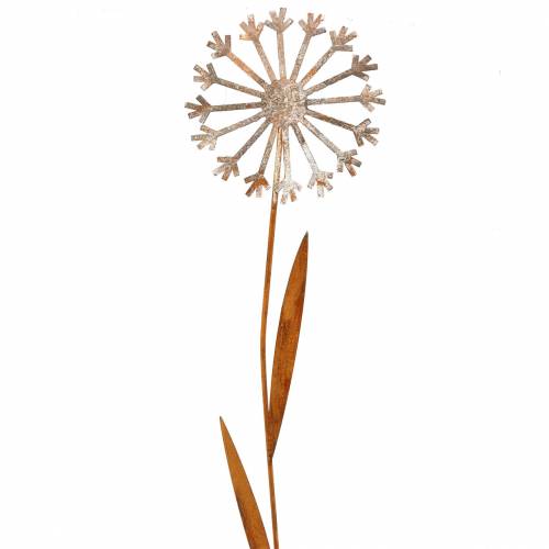 Floristik24 Tampão para jardim Dente-de-leão em aço inoxidável Ø18 Alt.88cm