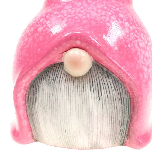 Floristik24 Gnomo de jardim Gnome rosa 20 cm