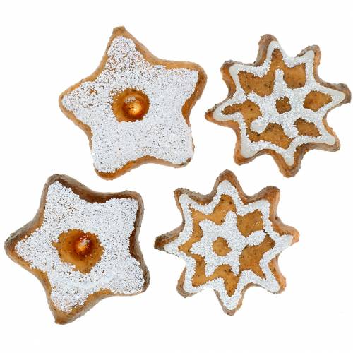 Floristik24 Scatter decoração biscoitos estrela 24uds