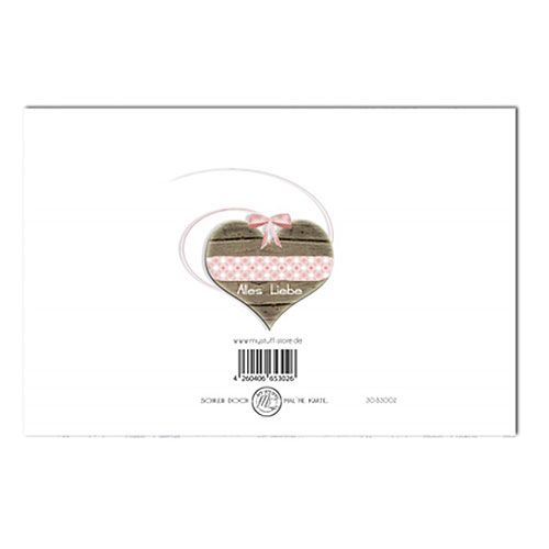 Floristik24 Cartão de aniversário "Alles Liebe" 6pcs