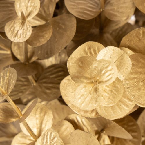 Ramo decorativo artificial de eucalipto, na cor dourada, para decoração de mesa, 24 cm | Floristik24.pt