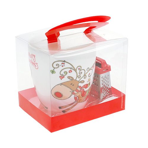 Floristik24 Copo para presente com rena 1p