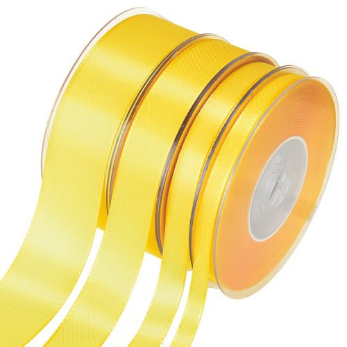 Floristik24 Fita para presente e decoração 50m amarela