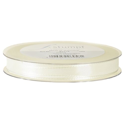 Itens Fita de tafetá para presente e decoração creme 15mm 50m