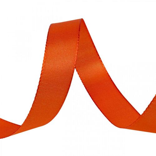 Itens Fita para presente e decoração Fita de seda laranja 25mm 50m