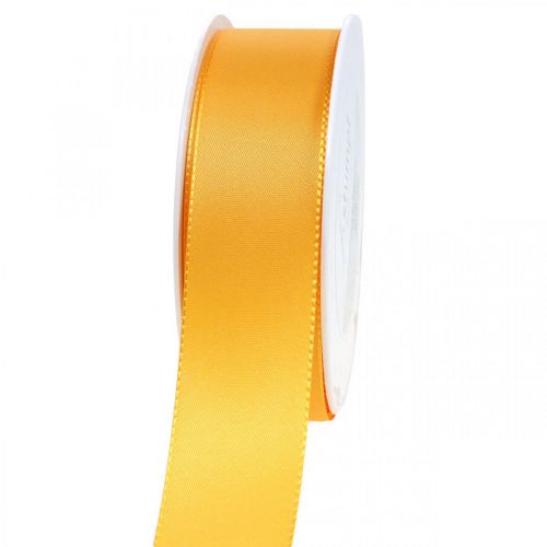 Floristik24 Fita de presente fita de decoração fita de seda laranja 40mm 50m