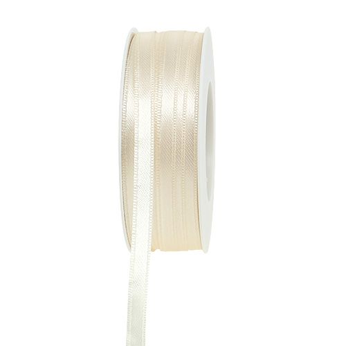 Fita de presente fita decorativa tafetá creme 6mm x 50m