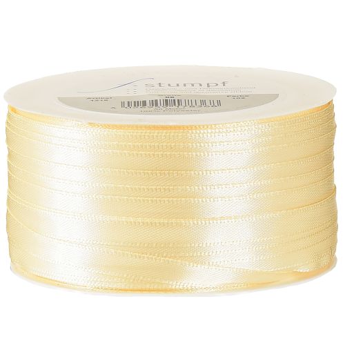 Itens Fita de presente fita decorativa creme fita de cetim 6mm × 50m