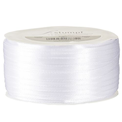 Itens Fita de presente fita decorativa fita de cetim branca 6mm 50m