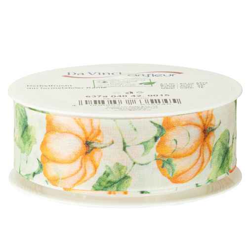 Itens Fita de presente abóbora fita outono laranja 40mm 15m