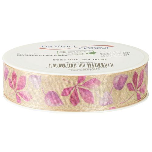 Itens Fita de presente roxa folhas de outono fita decorativa outono 25mm 20m