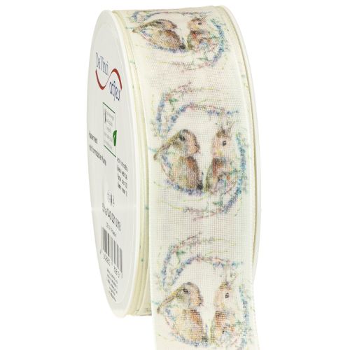 Floristik24 Fita de presente coelhos de Páscoa 40mm 18m