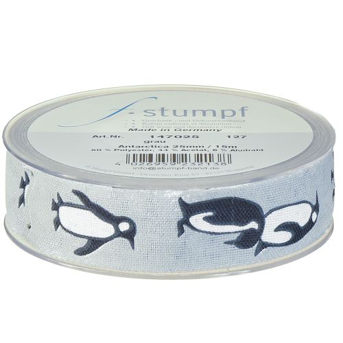 Itens Fita de presente pinguins fita de Natal tecido 25mm 15m