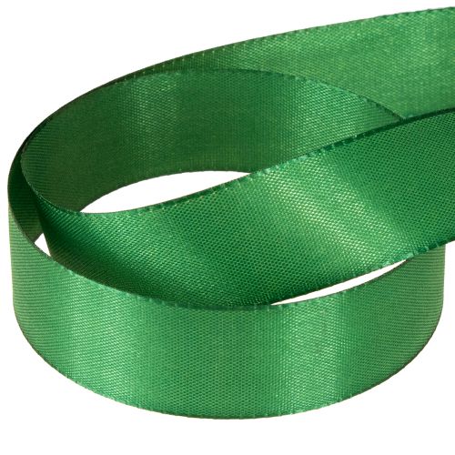 Itens Fita de presente decorativa em tafetá verde escuro 25mm × 50m