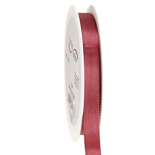 Floristik24 Fita de presente fita de tafetá fita decorativa Bordeaux 15mm 50m