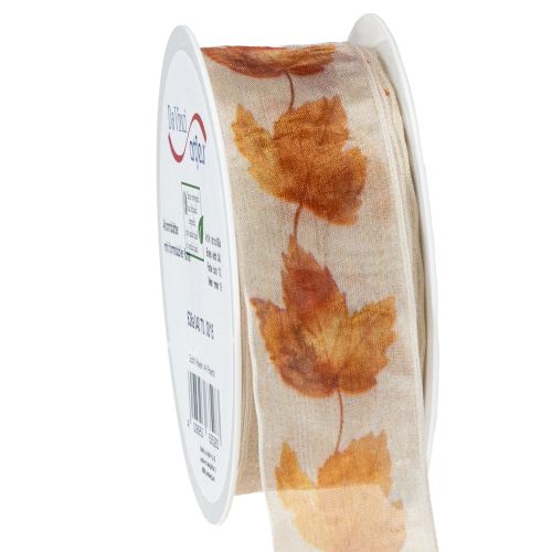 Itens Fita de presente fita de ourela folhas de bordo de outono 40mm 15m
