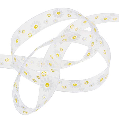 Fita para presente branca 20mm 20m | Floristik24.pt
