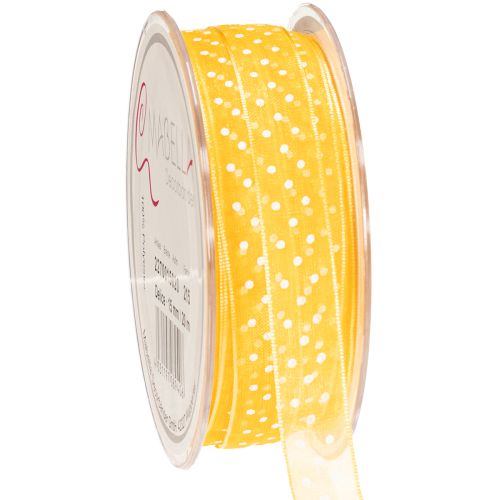 Floristik24 Fita de presente com estampa de bolinhas, o toque final perfeito para embalagens e caixas de presente, 1,5 cm de largura, 20 m de comprimento.