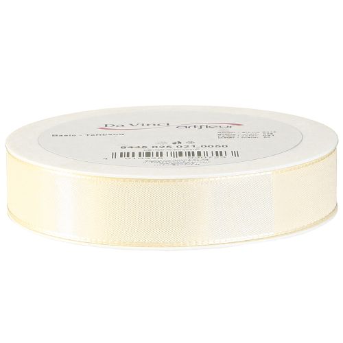 Itens Fita de presente e fita decorativa fita tafetá creme 25mm 50m