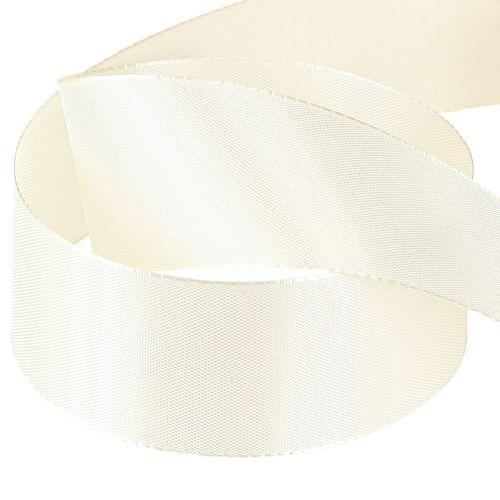 Itens Fita de presente e fita decorativa fita tafetá creme 40mm 50m