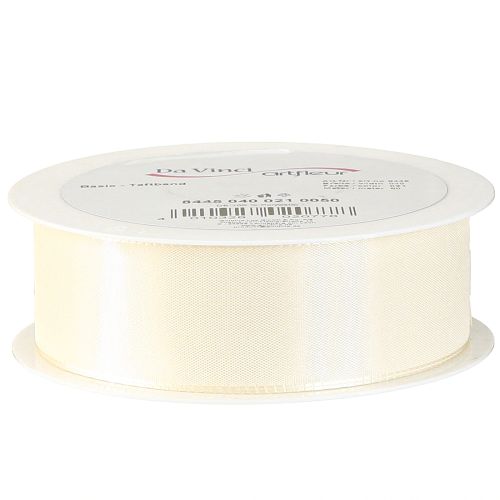 Itens Fita de presente e fita decorativa fita tafetá creme 40mm 50m