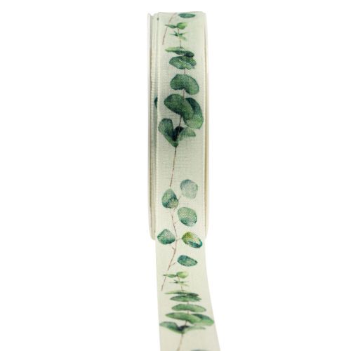 Fita para presente fita decorativa de eucalipto verde 25mm 20m