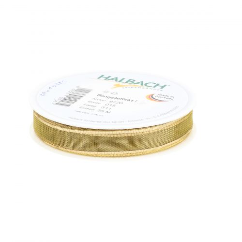 Itens Fita de presente com efeito de anel de ouro 15mm 25m
