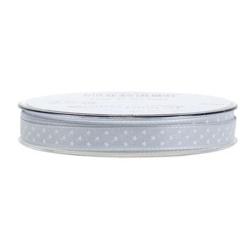 Floristik24 Fita para presente cinza 10mm 25m