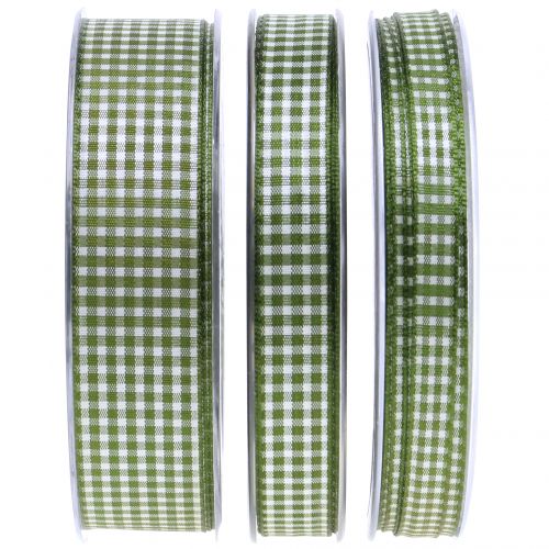 Itens Fita de presente com diamantes verdes 8 mm - 25 mm 20 m