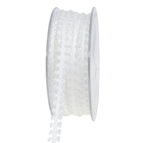 Floristik24 Fita decorativa para presente na cor branca 8mm 20m
