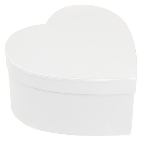 Itens Caixa de presente coração caixa de coração de papel branco 18×18cm Alt.10cm 2 unidades